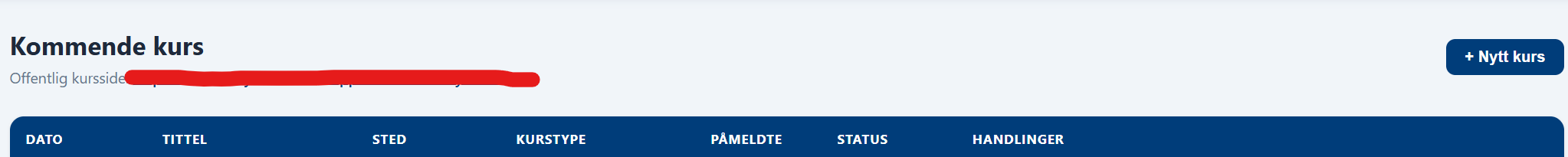 Kommende kurs